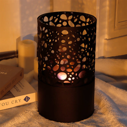 JHY DESIGN 7x7x12 inch tabletop fireplace with gel and ethanol fuel, modern compact design for indoor ambiance.