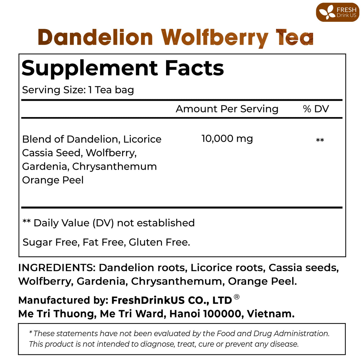 Dandelion Wolfberry Tea