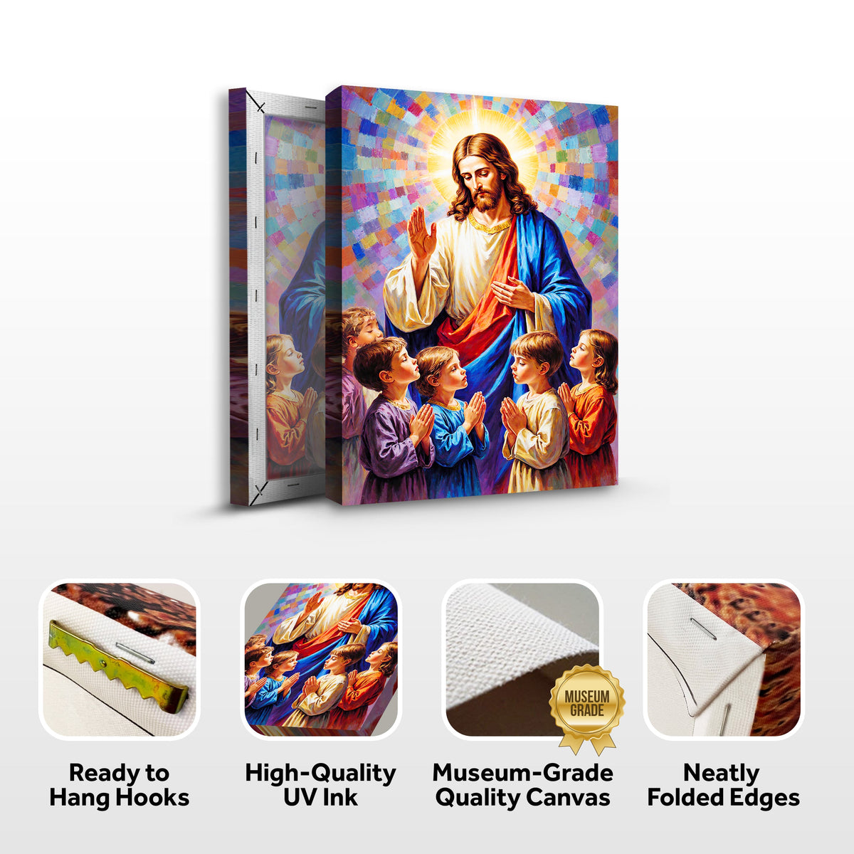 Jesus Praying With Kids Faith Wall Art