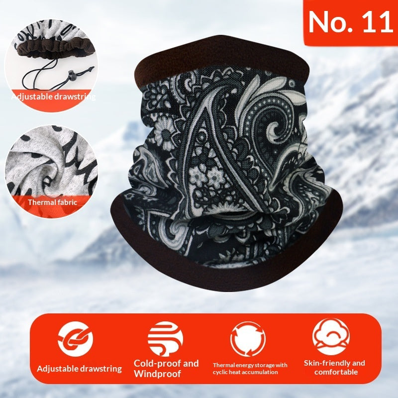 Outdoor thermal neck gaiter with multi-functional design for hiking, cycling, and cold-weather activities