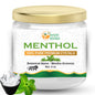 Pure menthol crystals for aromatherapy in a 4 oz container, shown with clear crystalline appearance and packaging.