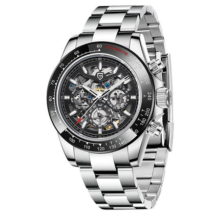 PAGANI DESIGN men's multifunctional watch with analog dial and chronograph subdials