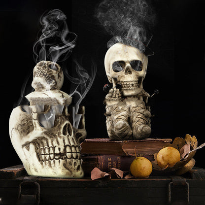 Resin skull Halloween decoration for home aromatherapy decor