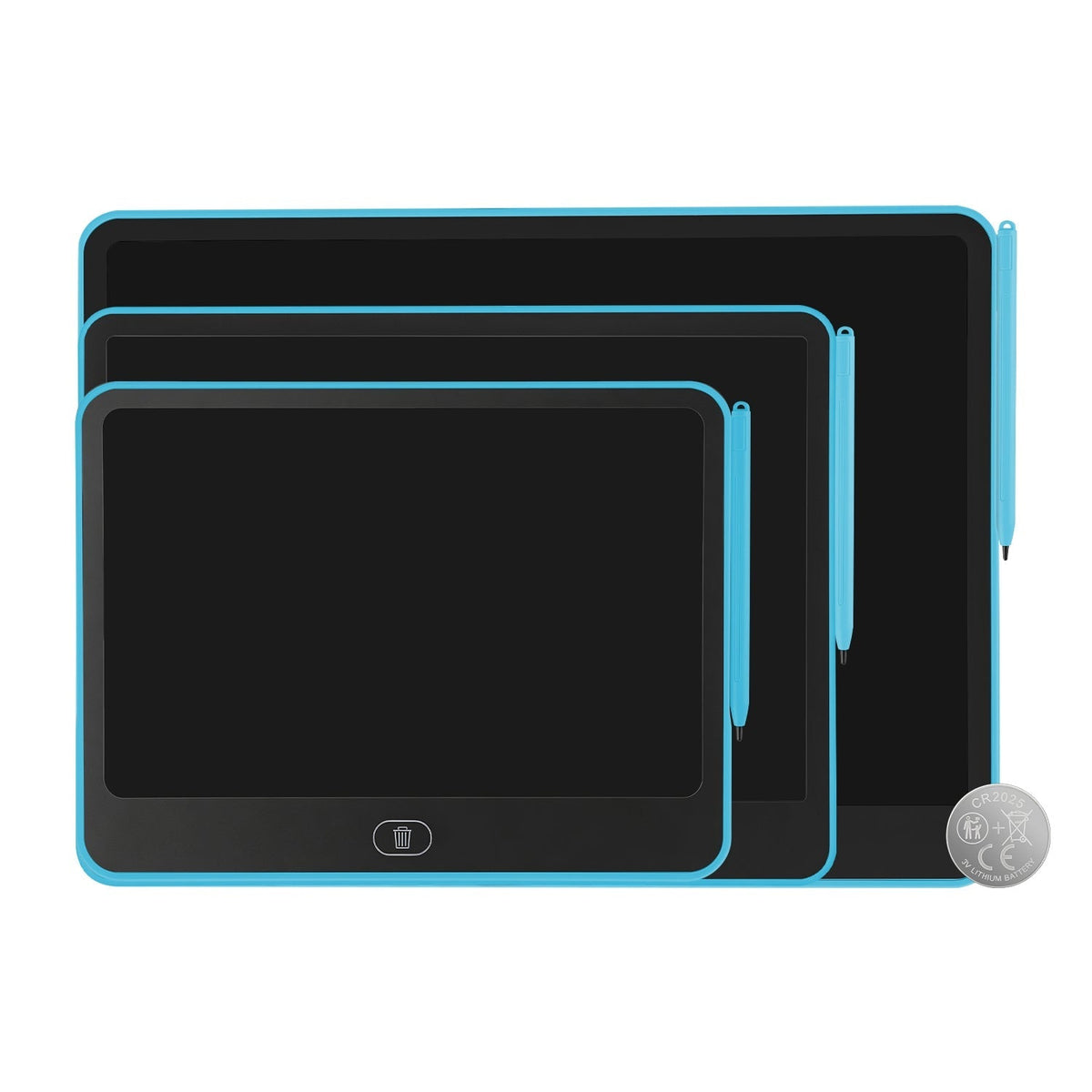 LCD writing tablet for kids by GBruno Store, showing a colorful screen with a stylus and lock button for easy writing and erasing.
