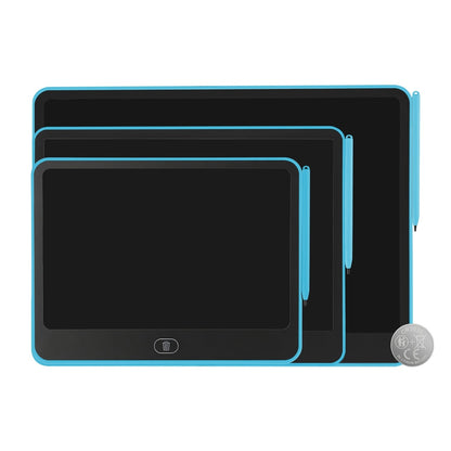 LCD writing tablet for kids by GBruno Store, showing a colorful screen with a stylus and lock button for easy writing and erasing.