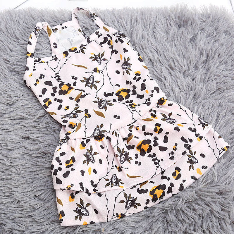 Small dog and cat summer skirt, thin breathable fabric for comfortable wear