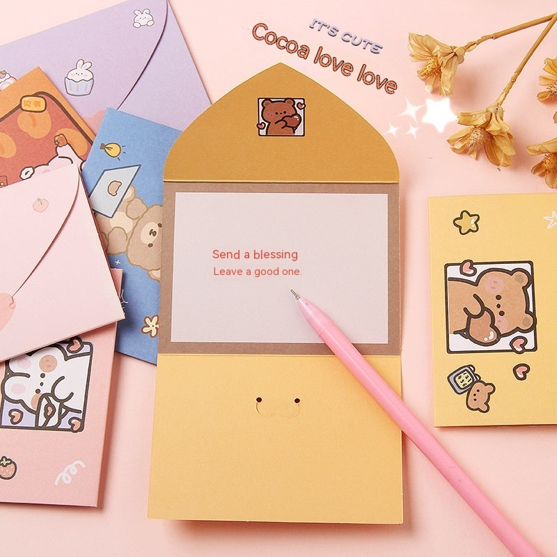 Gift Blessing Message Card Envelope with decorative blessing design