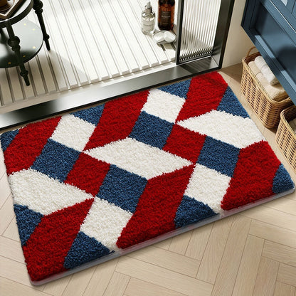Water-absorbent non-slip geometric lattice floor mat by My Store