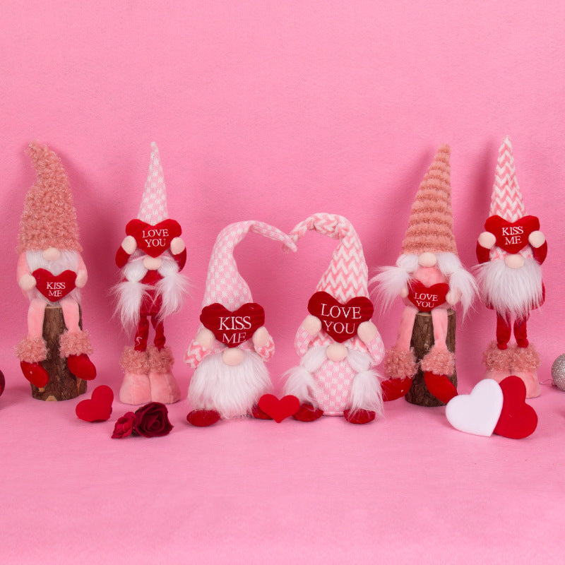 Valentine's Day love doll ornaments decoration in a charming romantic design