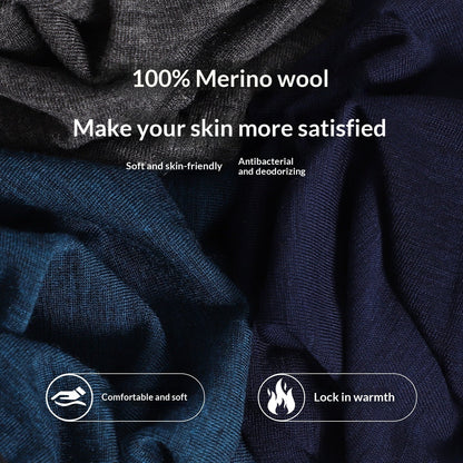 Women's merino wool base-layer pants, outdoor quick-dry tights in a close-up product view
