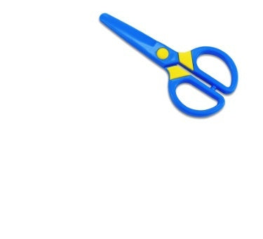 Children's plastic educational scissors for safe classroom and craft activities