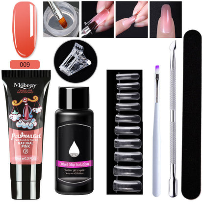 7-piece nail art crystal extender set with assorted crystals and nail extension tools