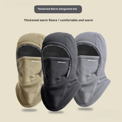 Men's winter cycling hat, warm windproof thermal cap for outdoor riding