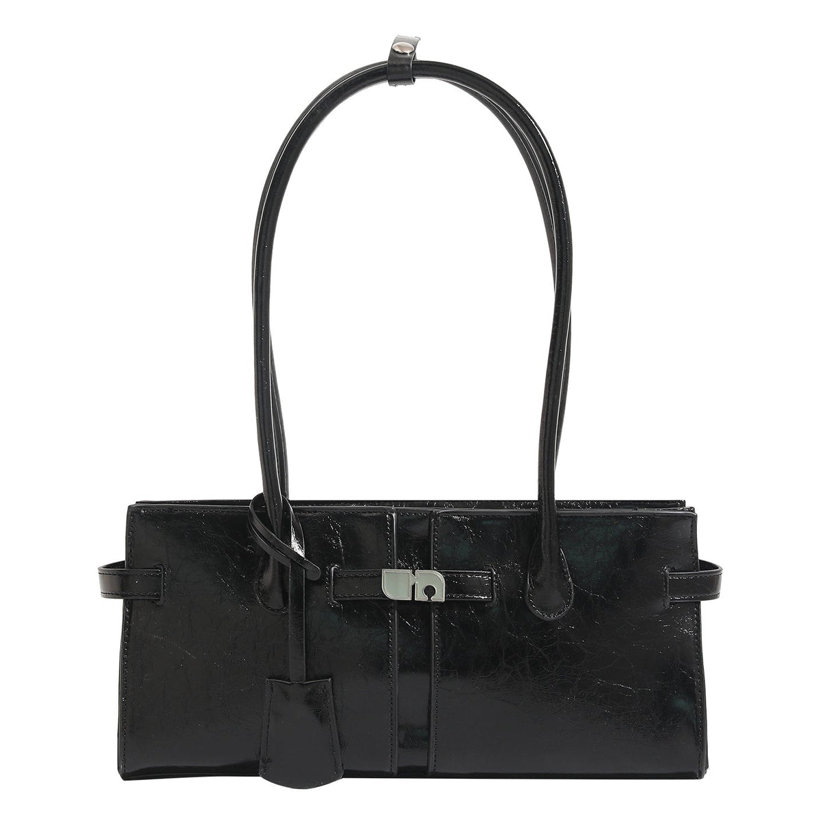 Women’s versatile commuter handbag with luxurious feel and large capacity, structured design with top handles