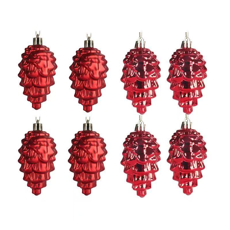 Christmas hat decorations Christmas tree pendant in festive red and white design