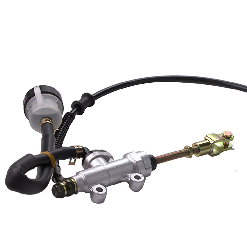 ATV dune buggy rear disc brake assembly with metal brake caliper and rotor components