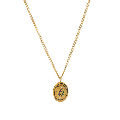 Retro versatile 18k necklace and bracelet set in gold-tone finish, My Store brand
