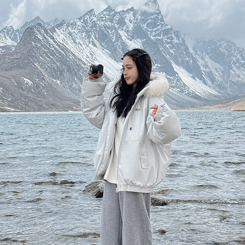 American Korean style thickened winter coat in a warm, structured design