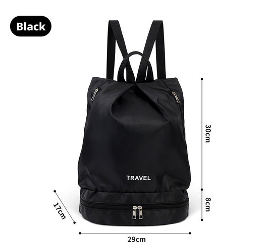 Black GSFLYYB-001 dry and wet separation swimming bag, one-piece design