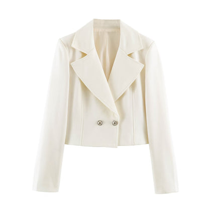 Solid-color double-breasted blazer by My Store in a fashionable, versatile design
