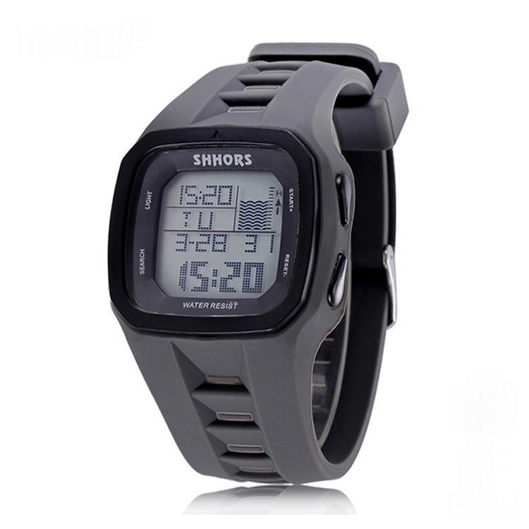 Multifunctional LED digital electronic watch with a clear digital display and modern wristband design