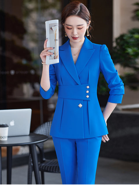 High-Quality Casual Business Suit in Blue