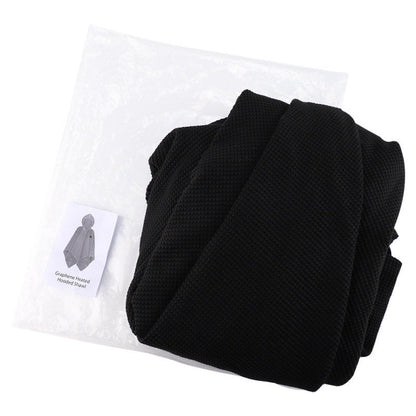 Office Smart Heating Shawl USB heated shoulder wrap, black fabric with USB cable
