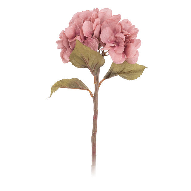 Artificial hydrangea flower branch in autumn colors for home and wedding decor