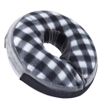 Inflatable protective cover for pet grooming, shown in a clear, lightweight design