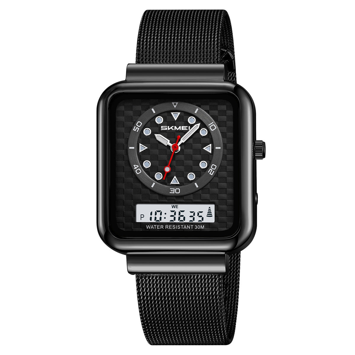 Multifunctional business men’s electronic watch with digital display and sleek design