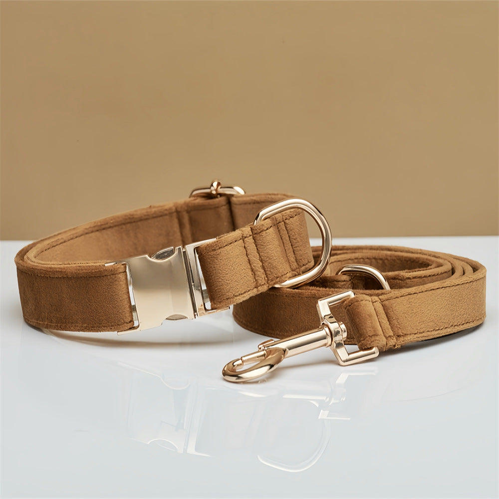 Multiple colour velvet personalised dog collar and leash set with bow