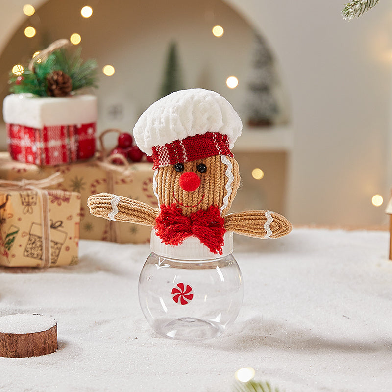 Christmas gingerbread man ornaments in festive decorative designs
