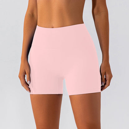 Lightweight breathable women's yoga shorts for workouts in a comfortable athletic design