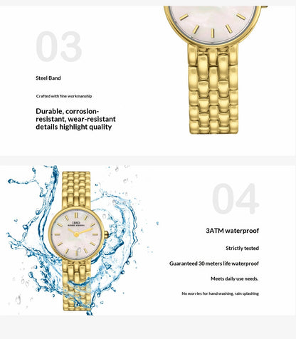 Women's mini dial quartz casual watch by My Store, compact design with a simple watch face and wrist strap