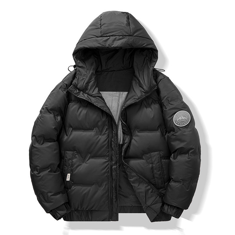 Men's simple fashion short winter coat in black My Store jacket style