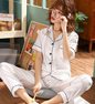 American Long Satin Pajamas Set for Women (Two Pieces)