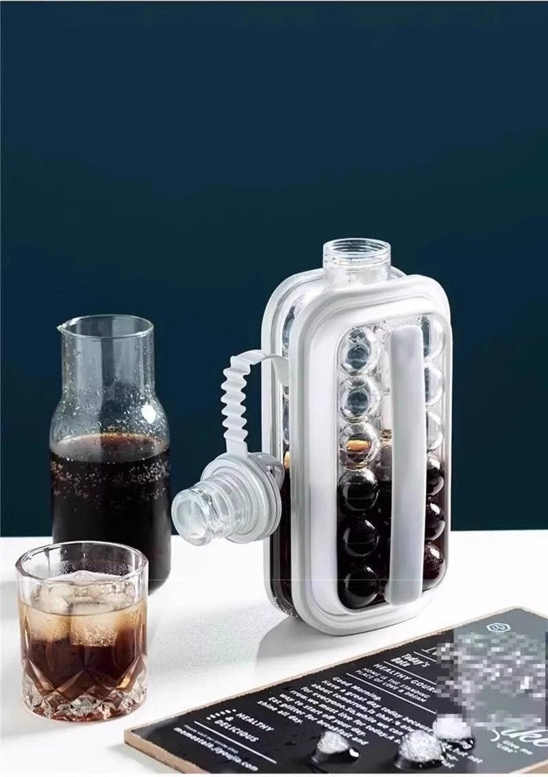 2-in-1 portable quick-release ice ball cold kettle kitchen gadget in compact design