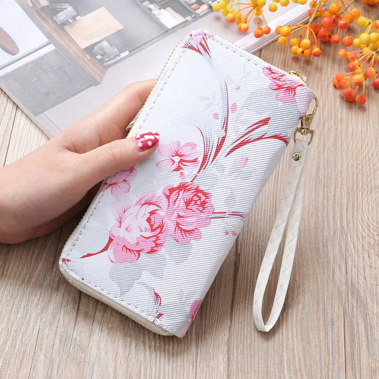 Women's Long Clutch Wallet with Phone Compartment