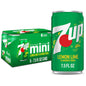 Six 7UP Lemon Lime Soda cans, 7.5 fl oz each, with bright lemon and lime flavor labels, stacked together.