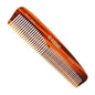 Kent Handmade Comb R7T, 143mm pocket hair comb with fine and coarse teeth, crafted for gentle styling and detangling.