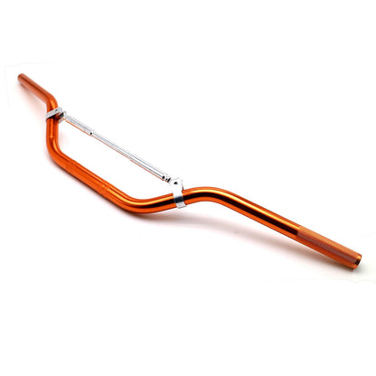 Motorcycle balance bar, black metal handlebar accessory viewed from the side