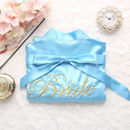 Bridal simulation silk nightgown by My Store, soft elegant sleepwear for brides-to-be