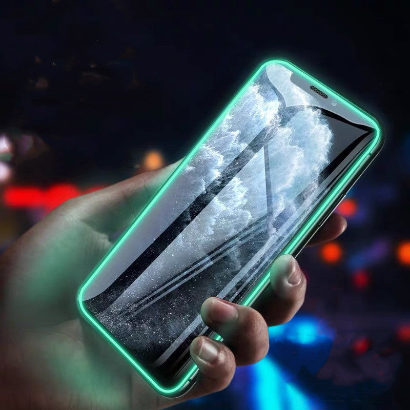 Luminous full cover tempered glass screen protector by My Store