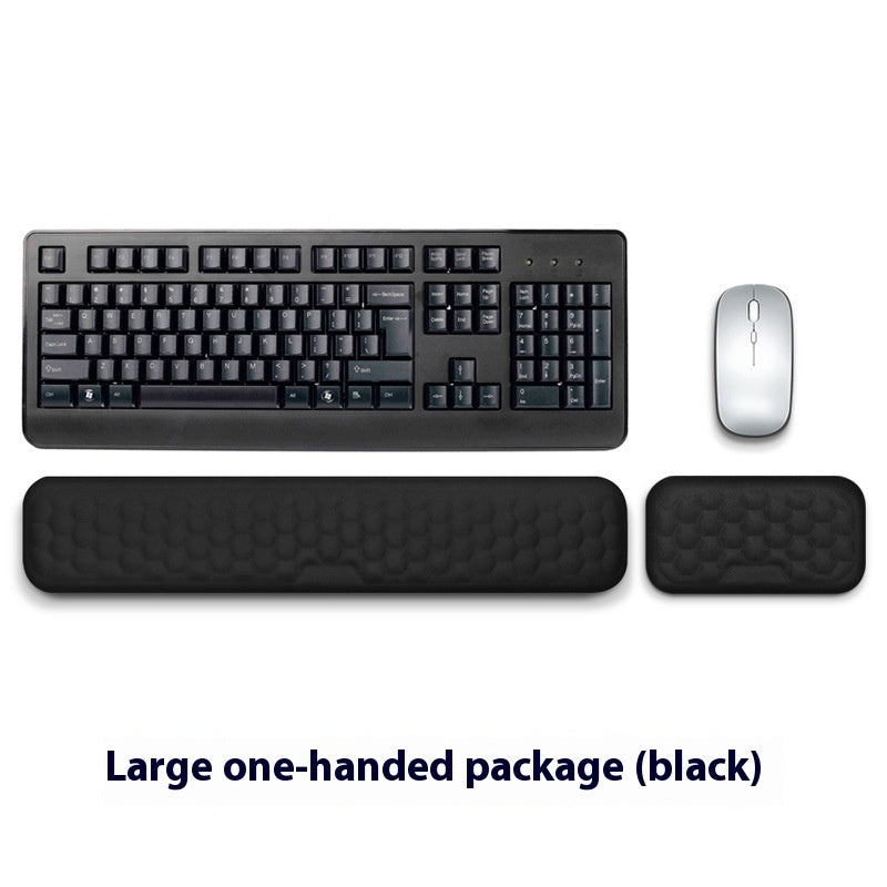 Mouse Memory Cotton Wrist Pad in black, ergonomic cushioned support for comfortable computer use