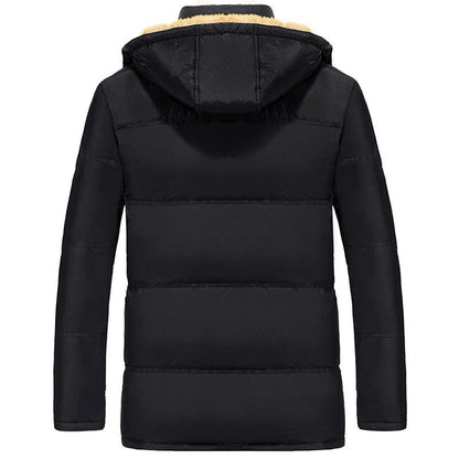 Men’s plus velvet padded winter jacket in a warm, quilted design