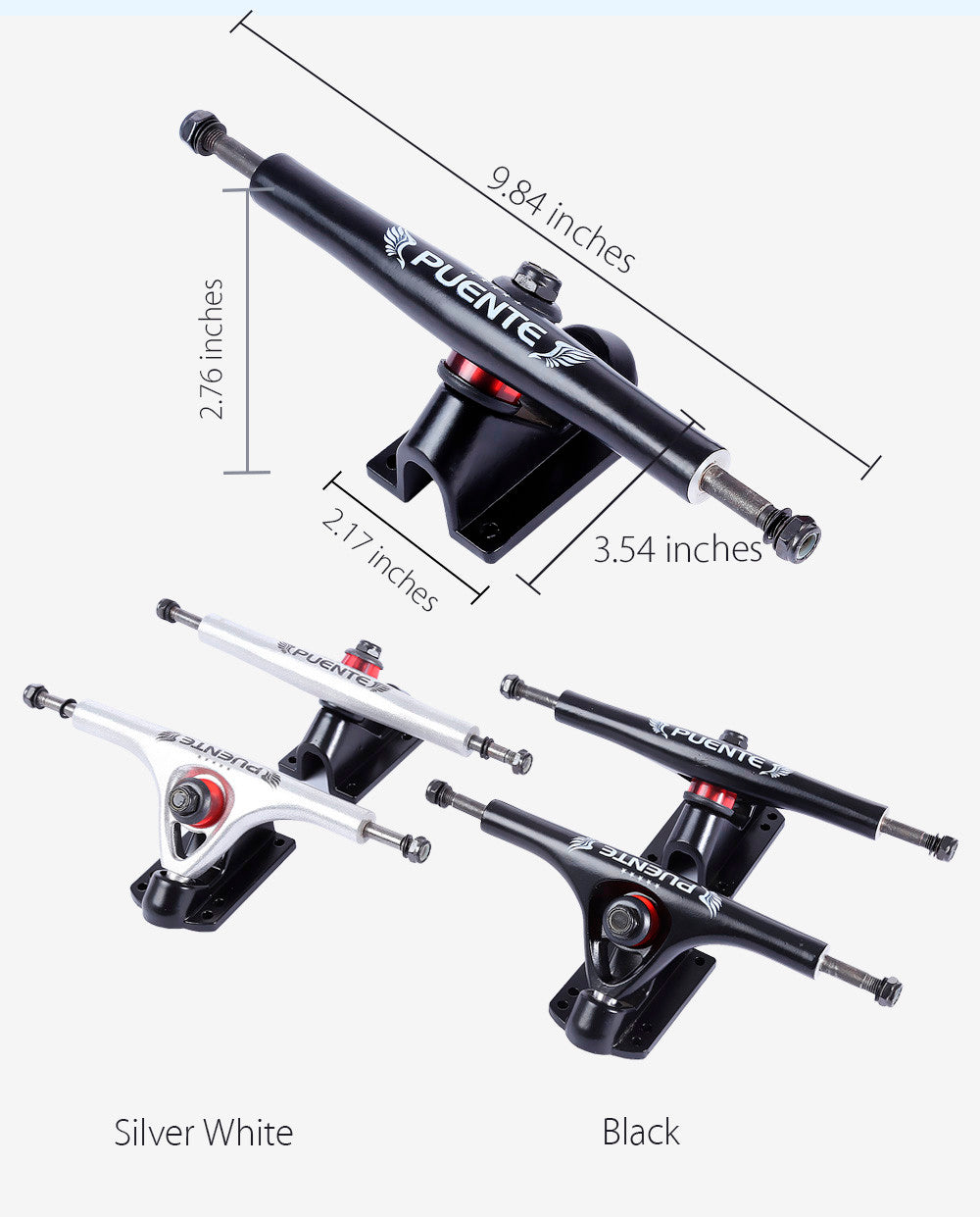Puente skateboard bracket by My Store, metal skateboard truck component product image