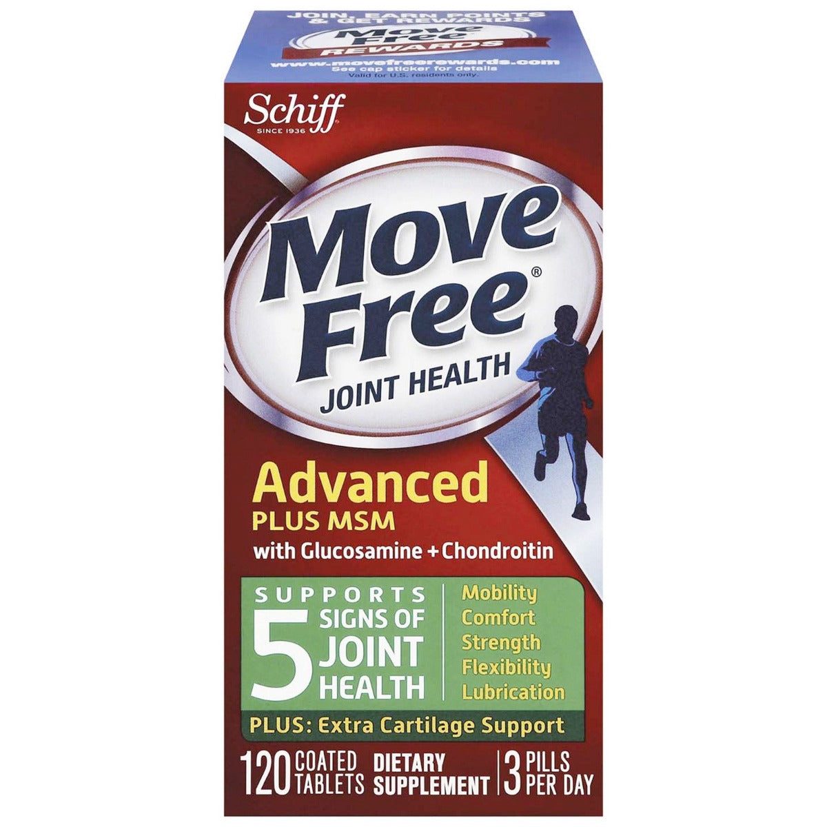 Move Free® Advanced Plus MSM Tablet, 120 EA