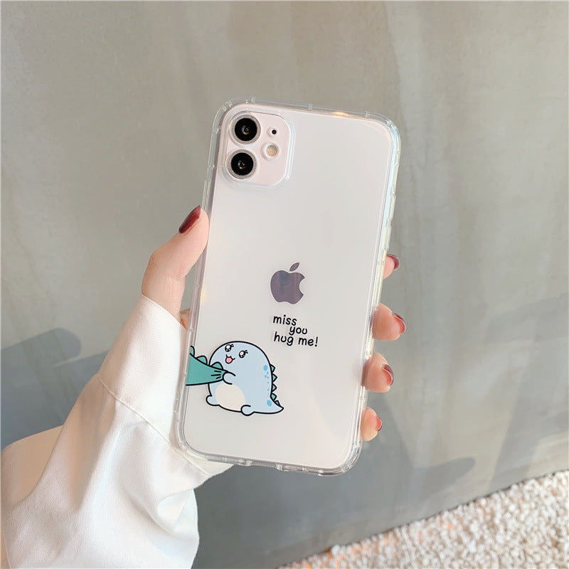 Transparent airbag anti-fall mobile phone case protective cover for cute couples