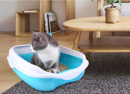 Semi enclosed cat toilet, thickened splash proof design by My Store