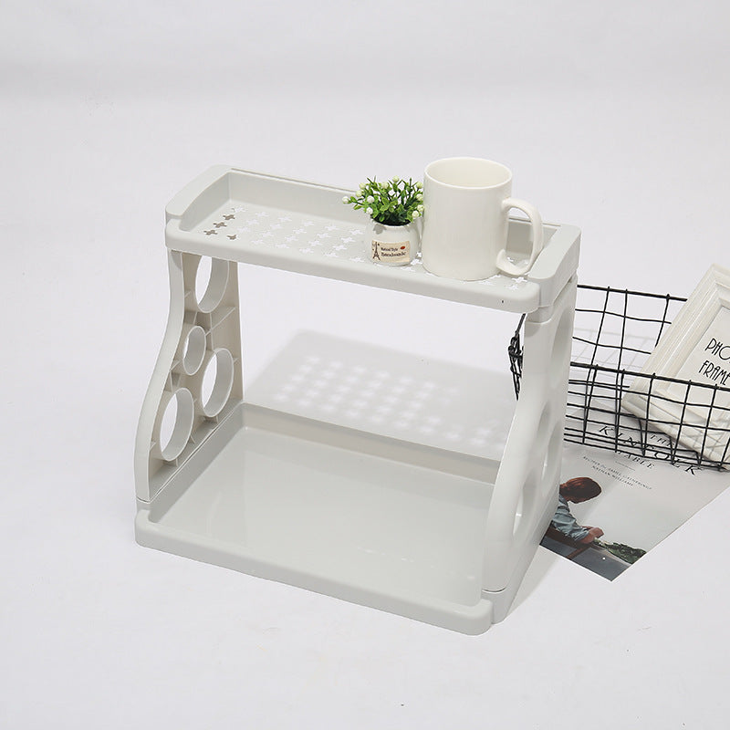 Multilayer kitchen storage shelving for organizing kitchen supplies